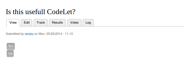Drupal: Poll radio to Button